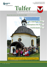 Tulfer Gemeindeblatt April 2022 herunterladen