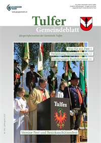 Tulfer Gemeindeblatt Juli/August 2023 herunterladen