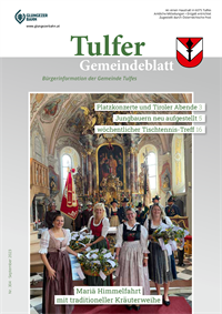 Tulfer Gemeindeblatt September 2023 herunterladen